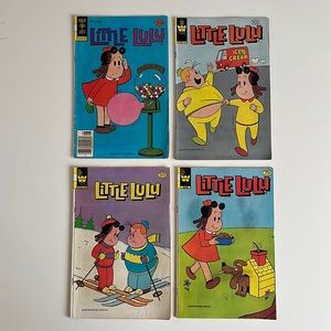 4 Comic Lot - Little Lulu #239 262 263 268 Gold Key Whitman Vintage 1970s 1980s